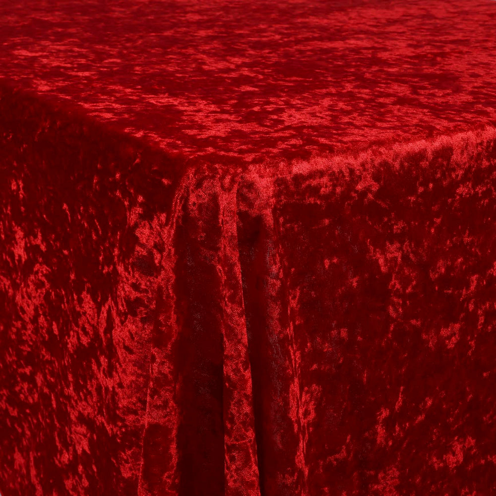 Velvet Rectangle Tablecloth - Red (153x259cm) close up 1