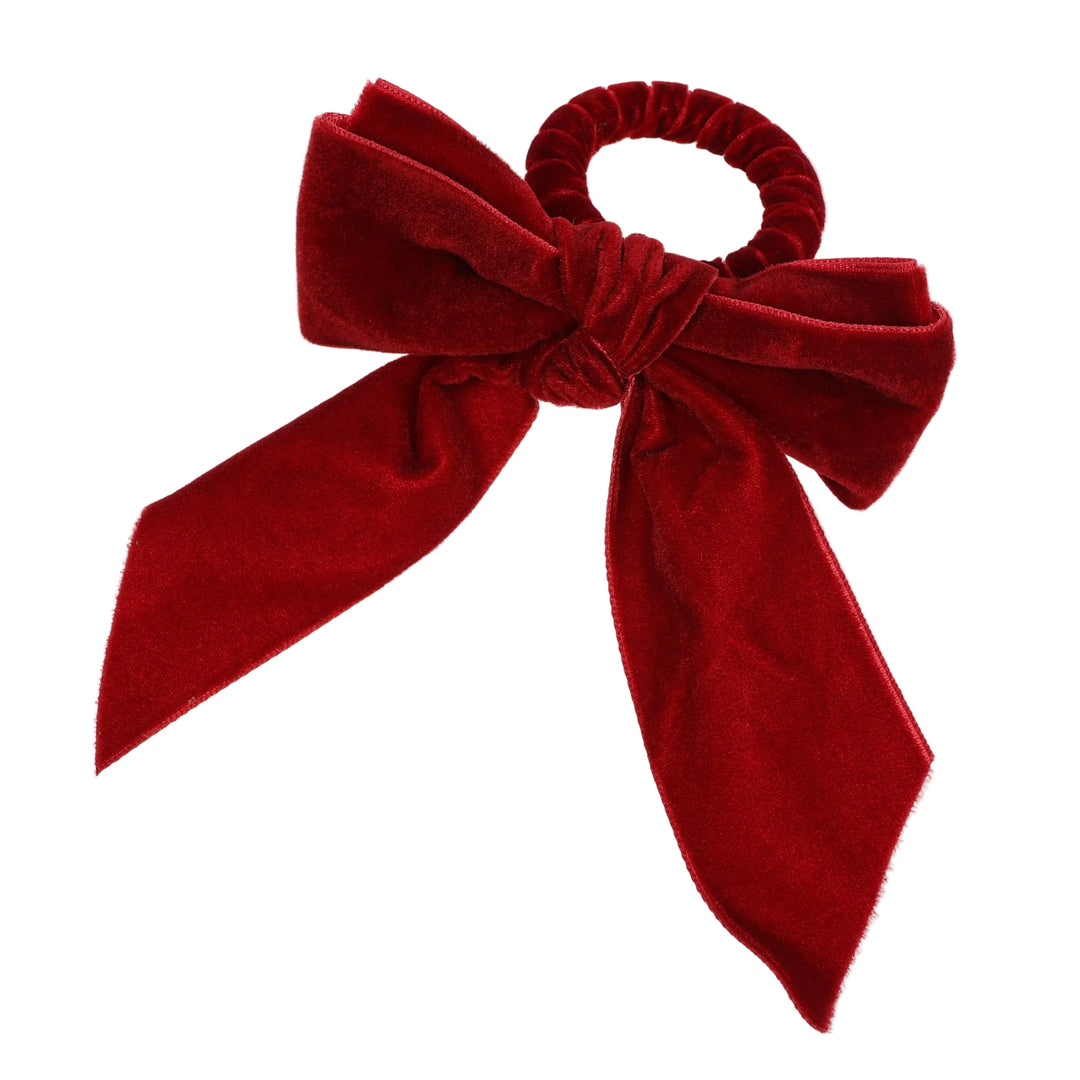 Velvet Bow Napkin Ring - Burgundy