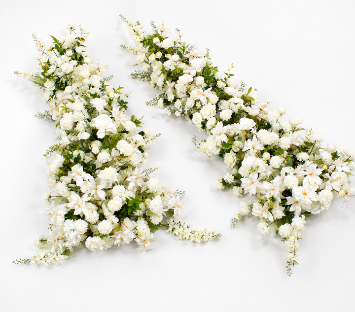 Crescent Arch Flower Panels - White (2pc)