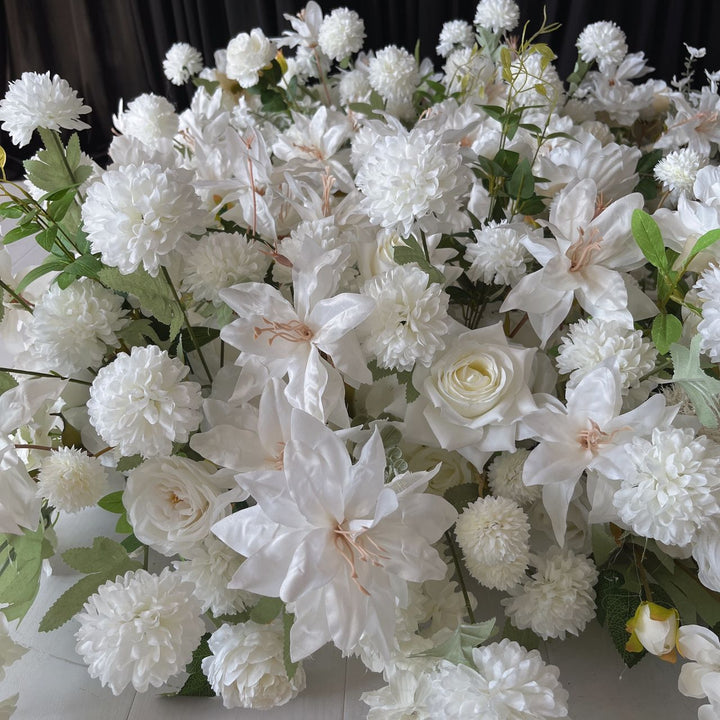 Close up of flowers for Crescent Arch Flower Frame