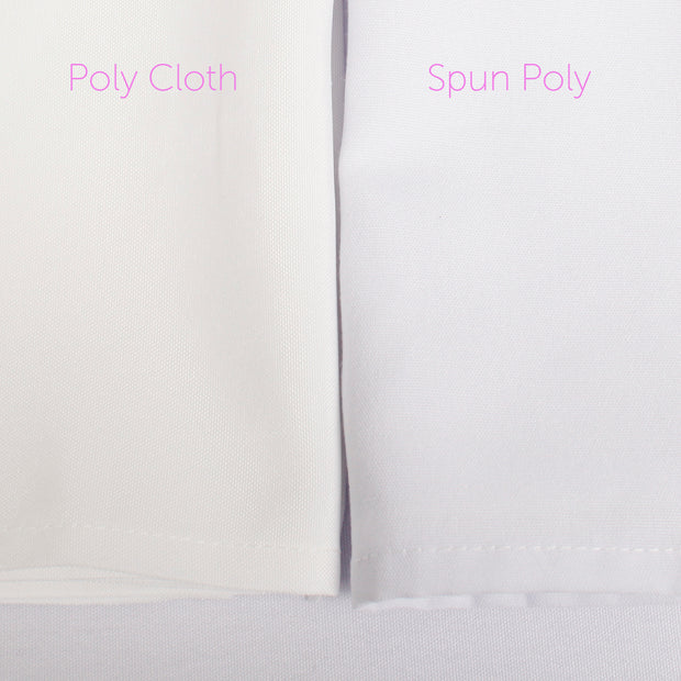 White Rectangle Tablecloth (220x380cm) - Spun Polyester spun v regular poly