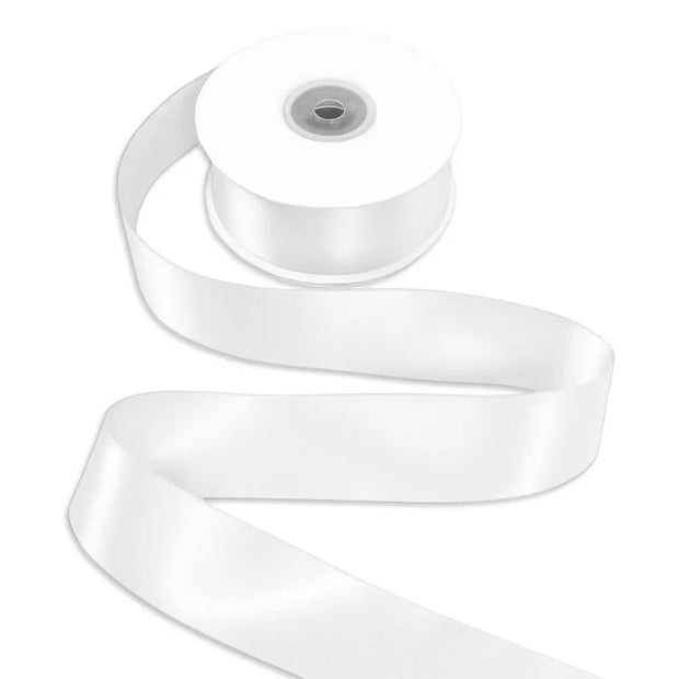 Satin Ribbon 5cm wide 22m White