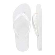 24 Pairs White Rubber Guest Thongs / Flip Flops for Beach Weddings / Events