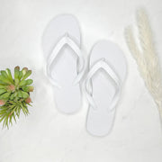 24 Pairs White Rubber Guest Thongs / Flip Flops for Beach Weddings / Events TOGETHER