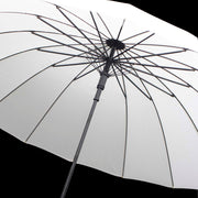 White Wedding Umbrella with Built-in Cover inside