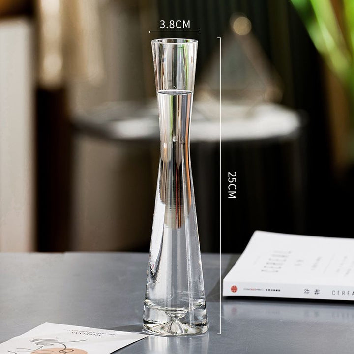 Glass Bud Vase - Tapered (3.8x25cm) Dimensions