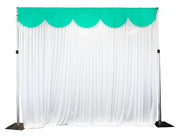 Ice Silk Satin 3m Swag  - Mint Fitted To Ice Silk Satin Backdrop