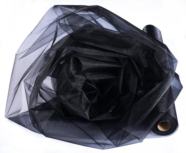 Organza Fabric Roll - Black