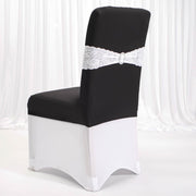Lycra Chair Covers (Toppers) - Black Back With Band (Not Included)