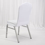 Lycra Chair Covers (Toppers) - White Back On Banquet Chair