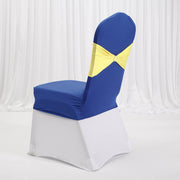 Lycra Chair Covers (Toppers) - Royal Blue Back With Lycra Chair Cover and Band (Not Included)