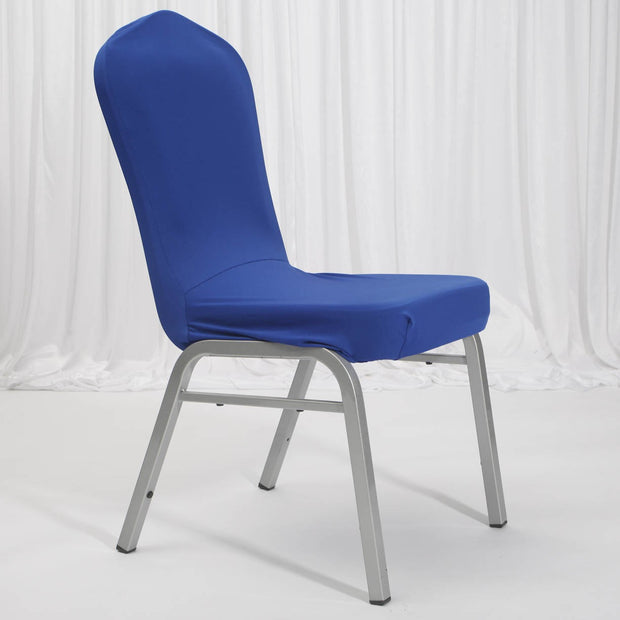 Lycra Chair Covers (Toppers) - Royal Blue On Dining Chair