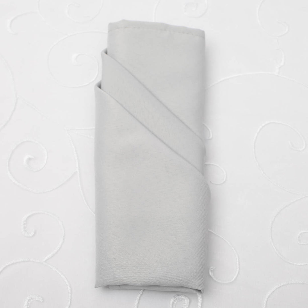 Cloth Napkins - Silver (50x50cm) with a lovely fold style