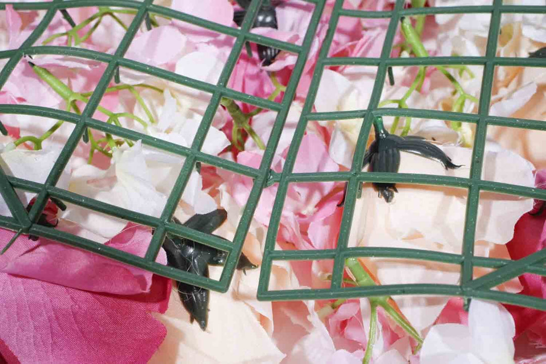 Flower Wall - Rose & Hydrangea (Pink, White, Peach) Close Up