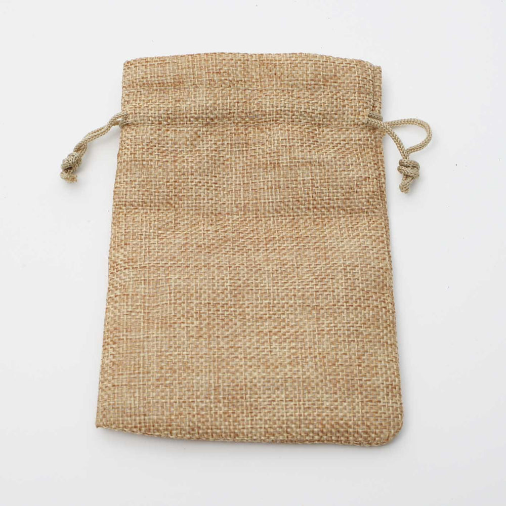 Faux Hessian Favour Bag - Hessian Colour - 10x14cm Flat