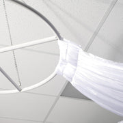 8 Piece Ice Silk Satin Ceiling Draping with Centre Ring View From Below