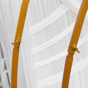 Close up join of Gold Round Wedding Arch