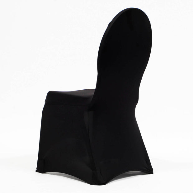 Shop Black Lycra Chair Covers (210gsm) - Chair Covers - Wedding Chair Covers