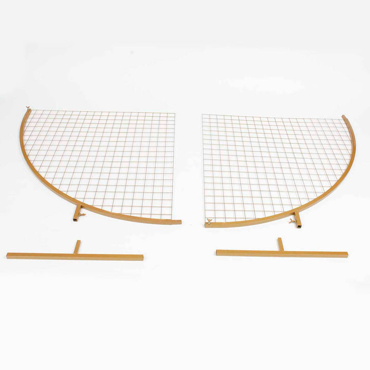 Round Mesh Balloon Stand Frame Arch - Gold (2m) - 4 Parts