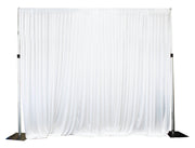 White Ice Silk Satin Backdrops - No Swag - 6 meters length x 3 meters high