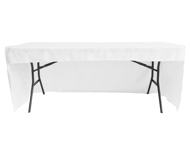 White 3 Sided Fitted Tablecloth (6ft)
