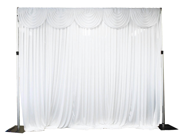 White Ice Silk Satin Backdrops - 3 meters length x 3 meters high