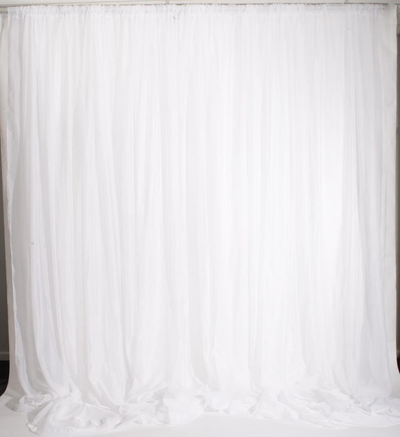 White Chiffon Backdrop - Wedding Chiffon Drapes | Luna Wedding & Event ...