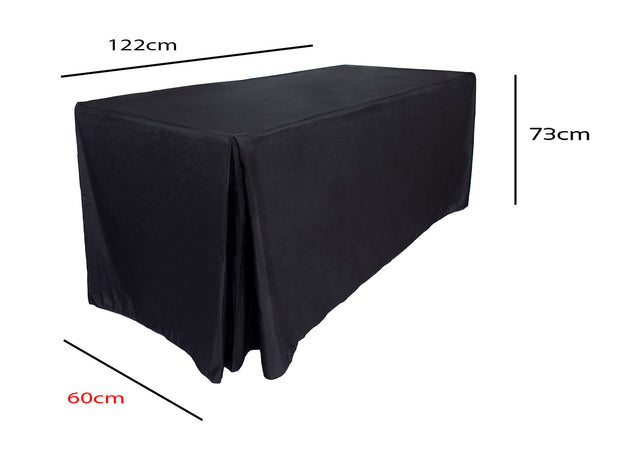 Black Fitted Tablecloth (4ft) Dimensions