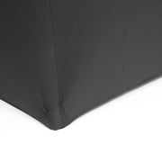 Black Lycra Fitted Tablecloth (6ft) Edging to the ground