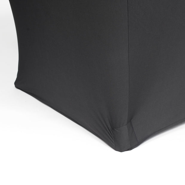 Black Lycra Fitted Tablecloth (6ft) Ends to the ground
