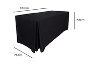 Black Fitted Tablecloth (6ft) Dimensions
