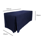 Navy Blue Fitted Tablecloth (6ft) Dimensions