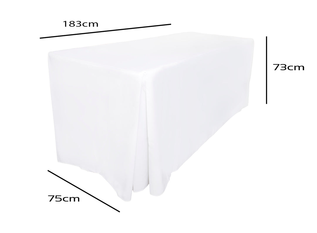 White Fitted Tablecloth (6ft)