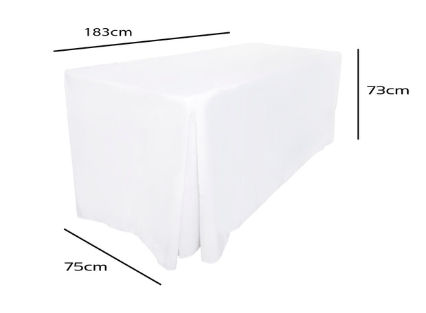 White Fitted Tablecloth (6ft)