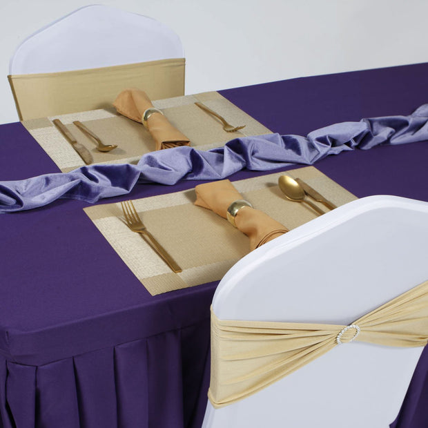 Gold and purple Event table and Chair Setup