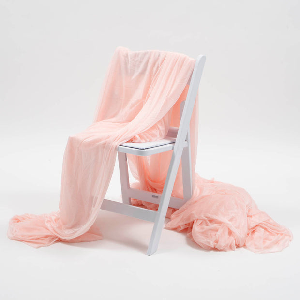 Chiffon (Textured) Fabric Drape With Glitter - Blush (1.5mx30m)