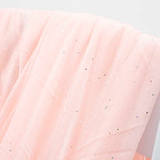 Chiffon (Textured) Fabric Drape With Glitter - Blush (1.5mx30m) Sparkles