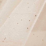 Ivory Chiffon Fabric with Glitter 1.5mx25m - (Sheer Stretch Crepe Chiffon)