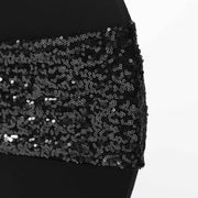 Sequin Lycra Chair Bands - Black Detail