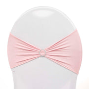 Blush Lycra Chair Band with Diamante Buckle
