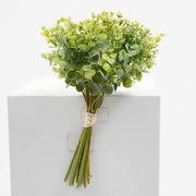Artificial Baby Breathe Silver Dollar Small Flower Bouquet  - Yellow - Spray Style