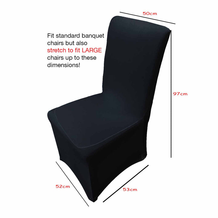 Black Lycra Chair Cover Dimensions