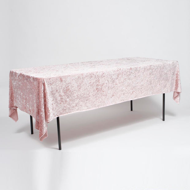 Blush Rectangle velvet tablecloth 153x259cm