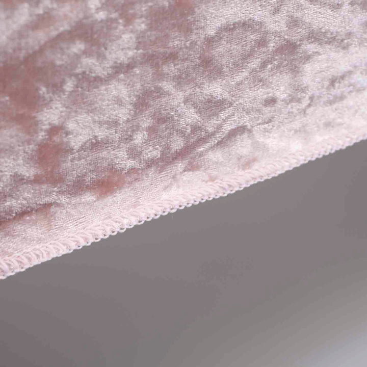 Blush Rectangle velvet tablecloth edging