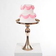 Gold Cake Stand - 25cm / 31CM TALL with cake