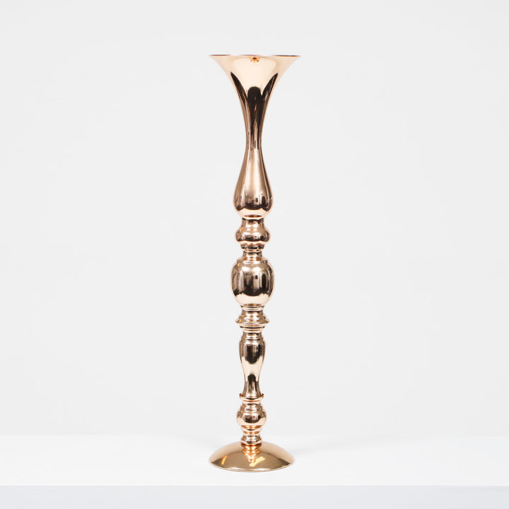 Gold Candlestick Pedestal Candelabra and Centrepiece Vase - (58cm Tall)