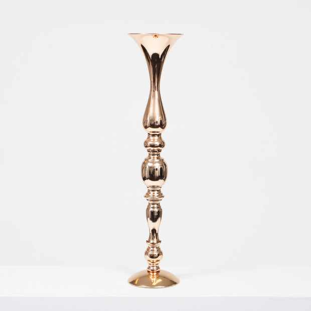 Gold Candlestick Pedestal Candelabra and Centrepiece Vase - (58cm Tall)