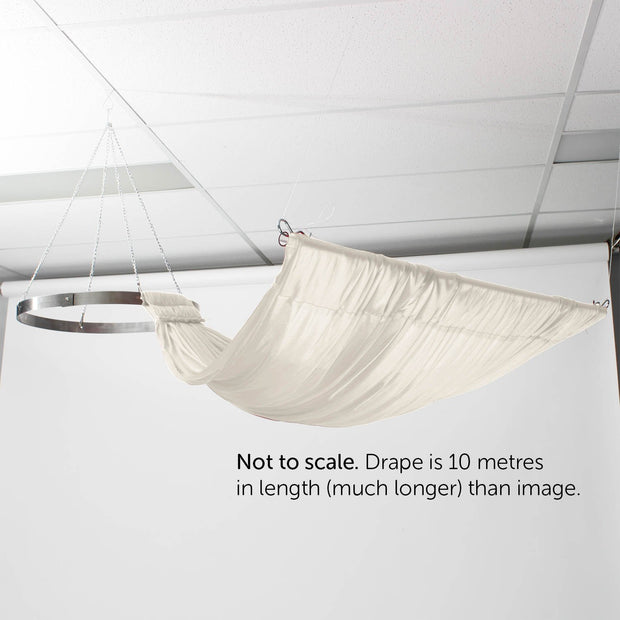 Ceiling Drape Ice Silk - Ivory - 10m