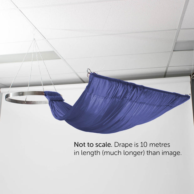 Ceiling Drape Ice Silk - Navy - 10m