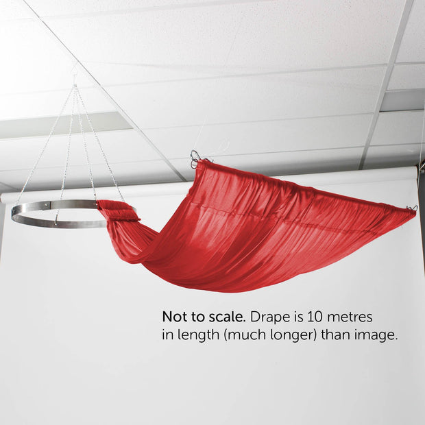 Ceiling Drape Ice Silk - Red - 10m